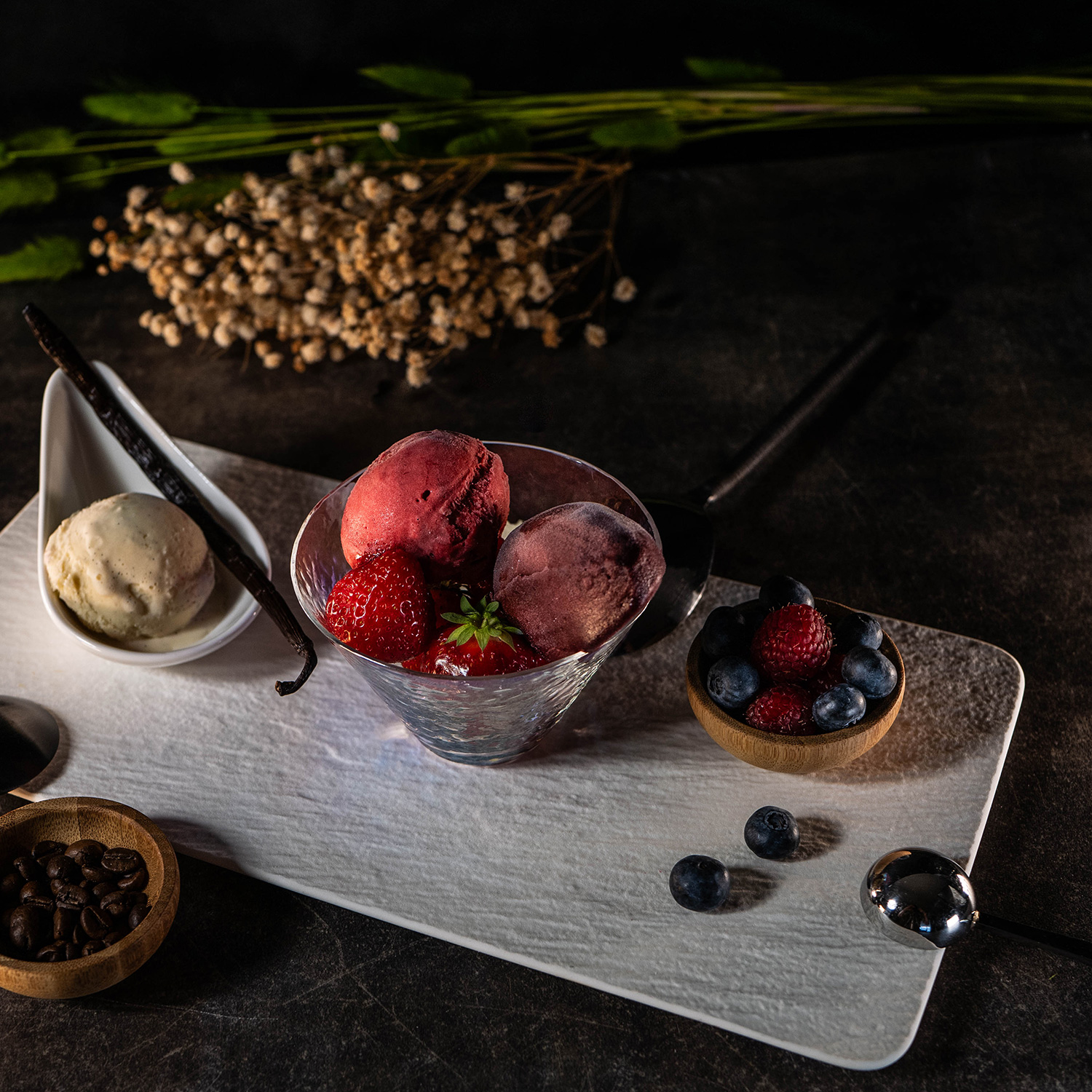 Les sorbets aux fruits rouges du Glacier Le Diamant à Annecy